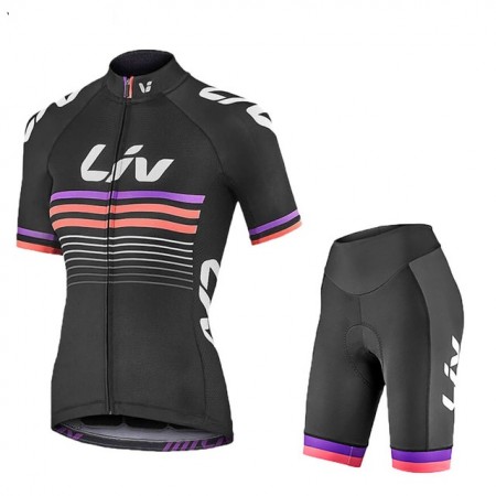 Set Fahrradtrikot + Radhose Kurze 2019 CCC Liv Damen N001